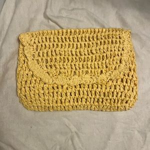 Yellow straw clutch bag by Melrose and Market for Nordstrom. NWT.